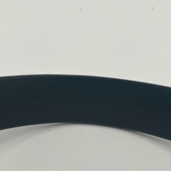 Like New!! Perry Ellis Black Leather Dress Belt size 34/35 Full Grain Cowhide - Picture 8 of 15